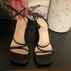 Elegant Black Strappy Sandals